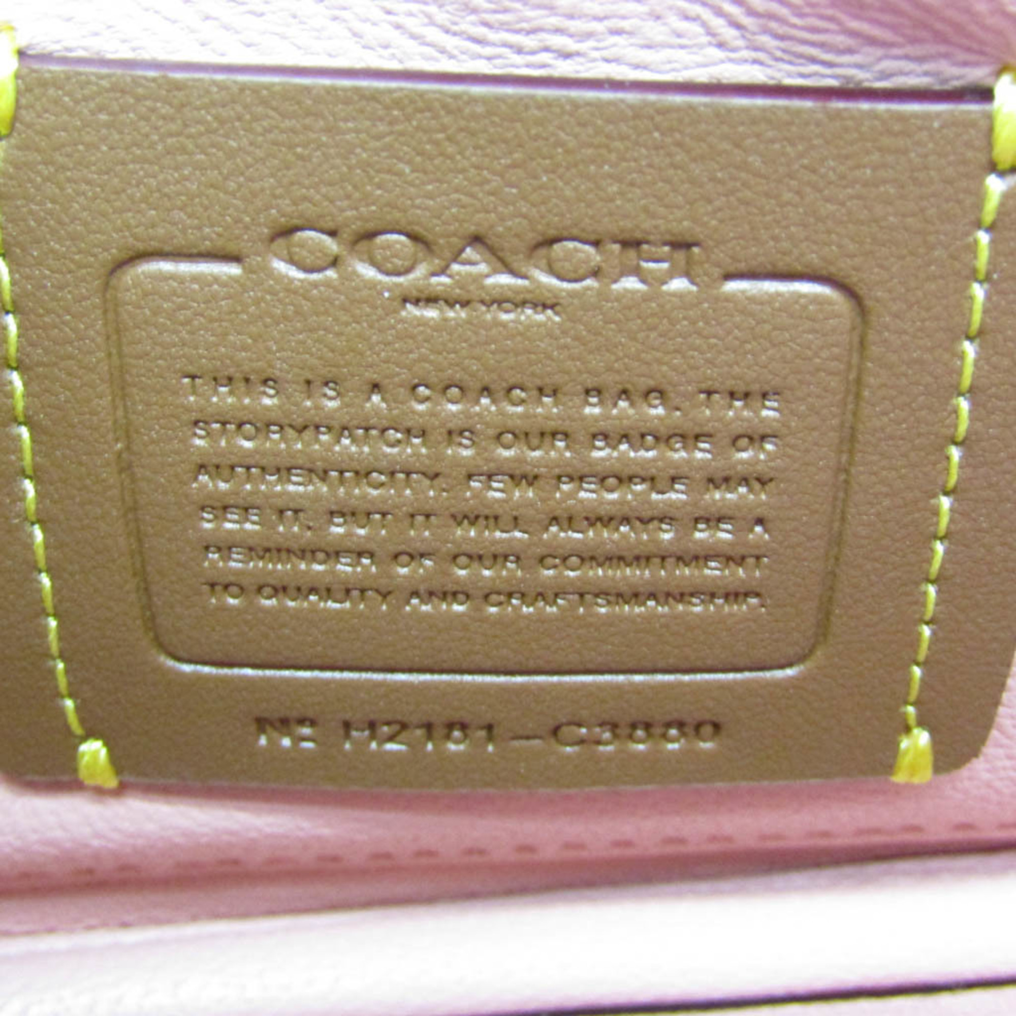 Coach Pillow Tabby C3880 Women's Leather Handbag,Shoulder Bag Peach,Pink