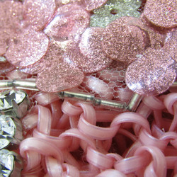 Anteprima Hello Kitty Women's Wire,Rhinestone Handbag Clear,Light Pink