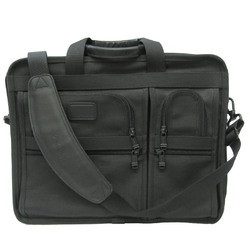 Tumi 2624D3 Men's Nylon Canvas,Leather Briefcase,Shoulder Bag Black