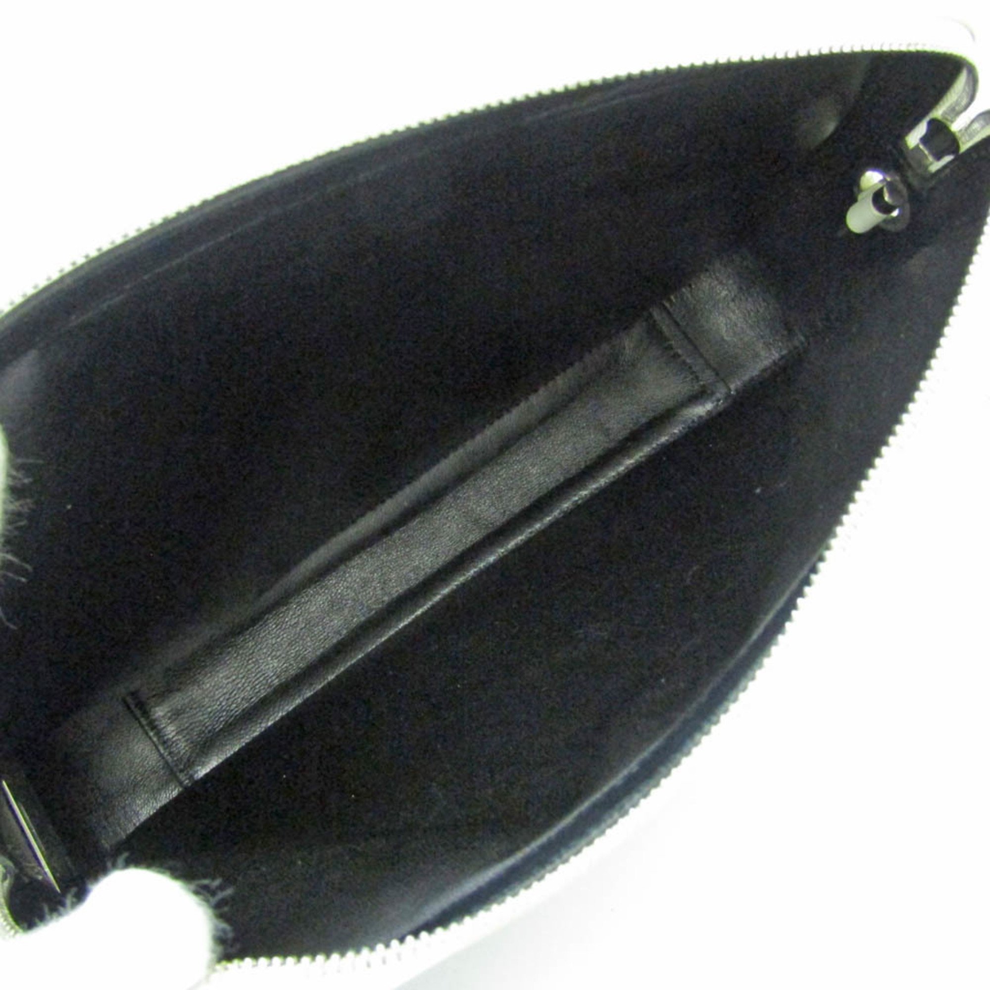 Celine Women's Leather Clutch Bag Black,Off-white