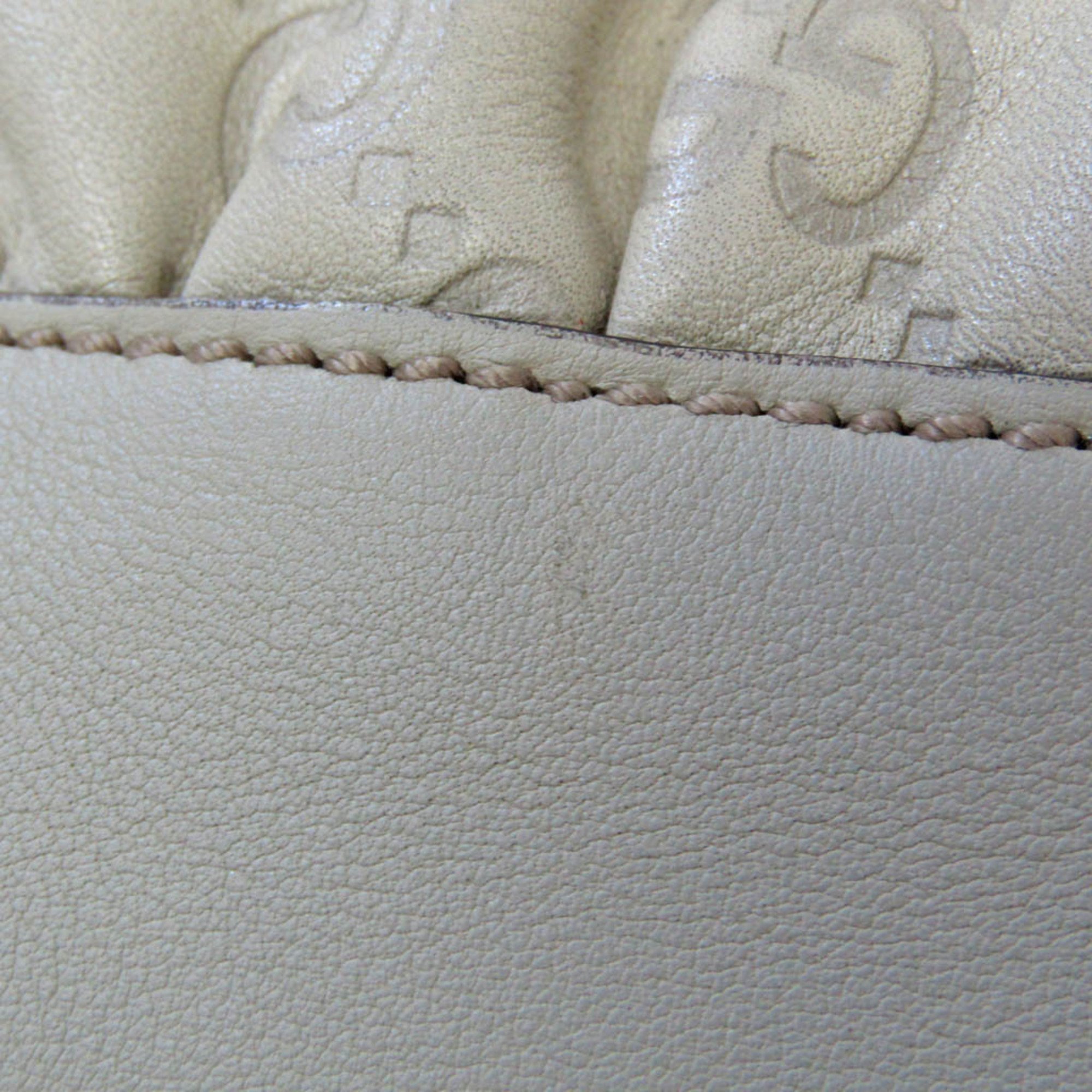 Gucci Guccissima Hysteria 197020 Women's Leather Handbag Cream