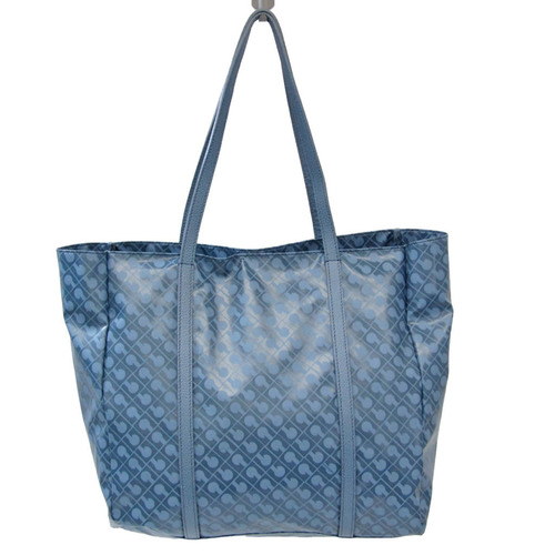 Gherardini Women's Polyester,Leather Tote Bag Blue