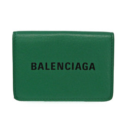 Balenciaga Everyday Compact Wallet 551921 Women,Men Leather Wallet (tri-fold) Green