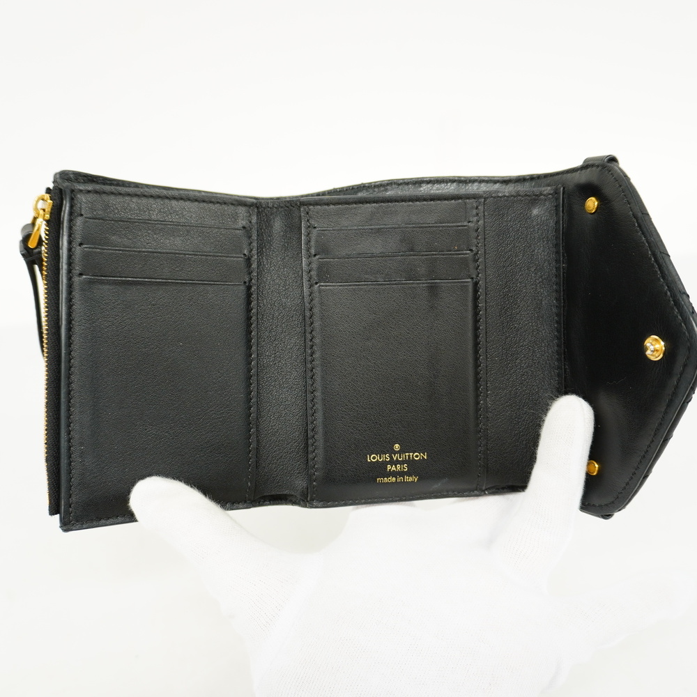 Louis Vuitton M63427 Tri-fold Wallet New Wave Compact Wallet Black