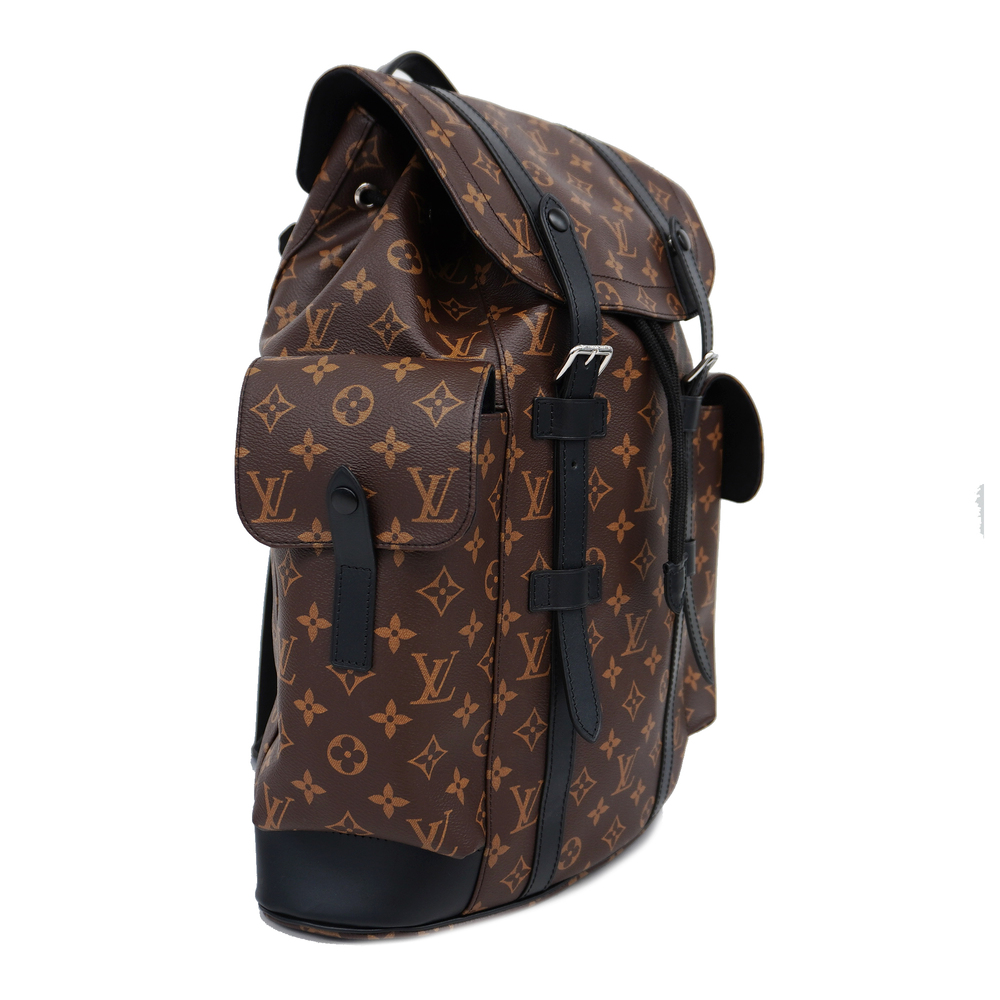 Auth Louis Vuitton Monogram Macassar Christopher PM M43735 Men's Backpack