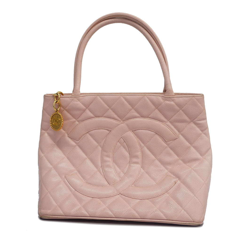 Auth Chanel Reissue Tote Women's Caviar Leather Tote Bag Pink