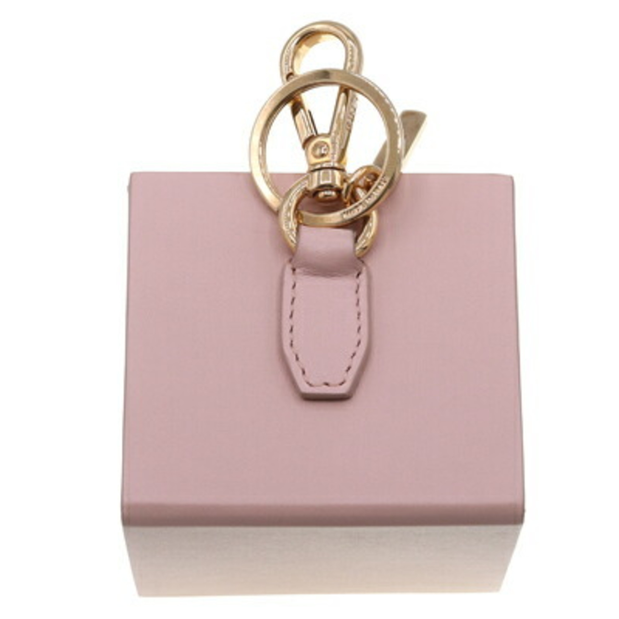 Fendi Keychain Box 7AR894 Light Pink Leather Keyring Bag Charm Ladies MINI BOX FENDI
