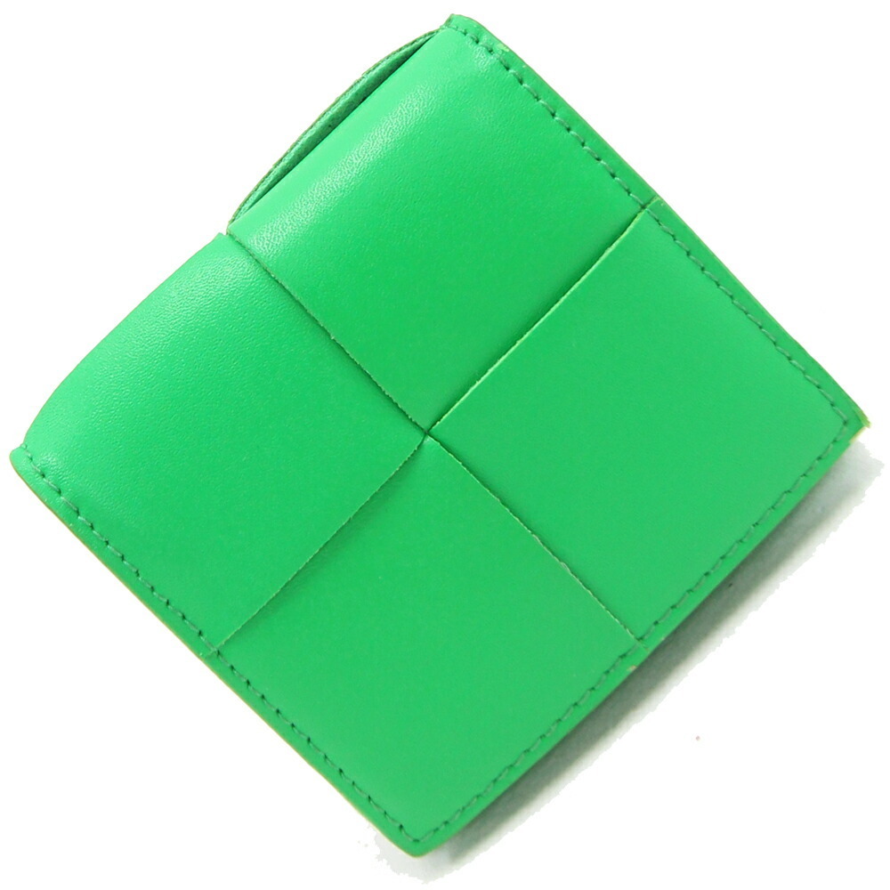 BOTTEGA VENETA Coin Case Maxi Intrecciato 679846 Parachito Leather Purse  Cassette Square Wallet Small Men's