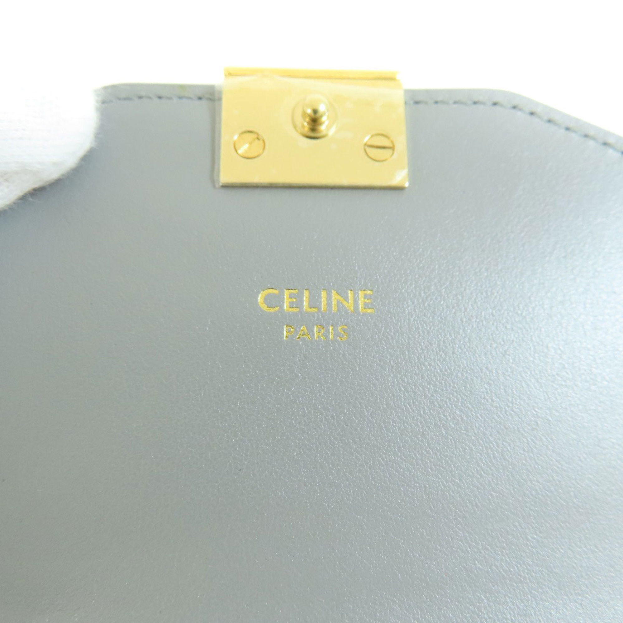 CELINE C Hardware Bifold Wallet Leather Women's