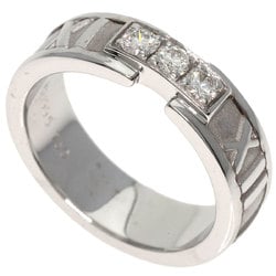 Tiffany Atlas 3P Diamond Ring K18 White Gold Women's TIFFANY&Co.