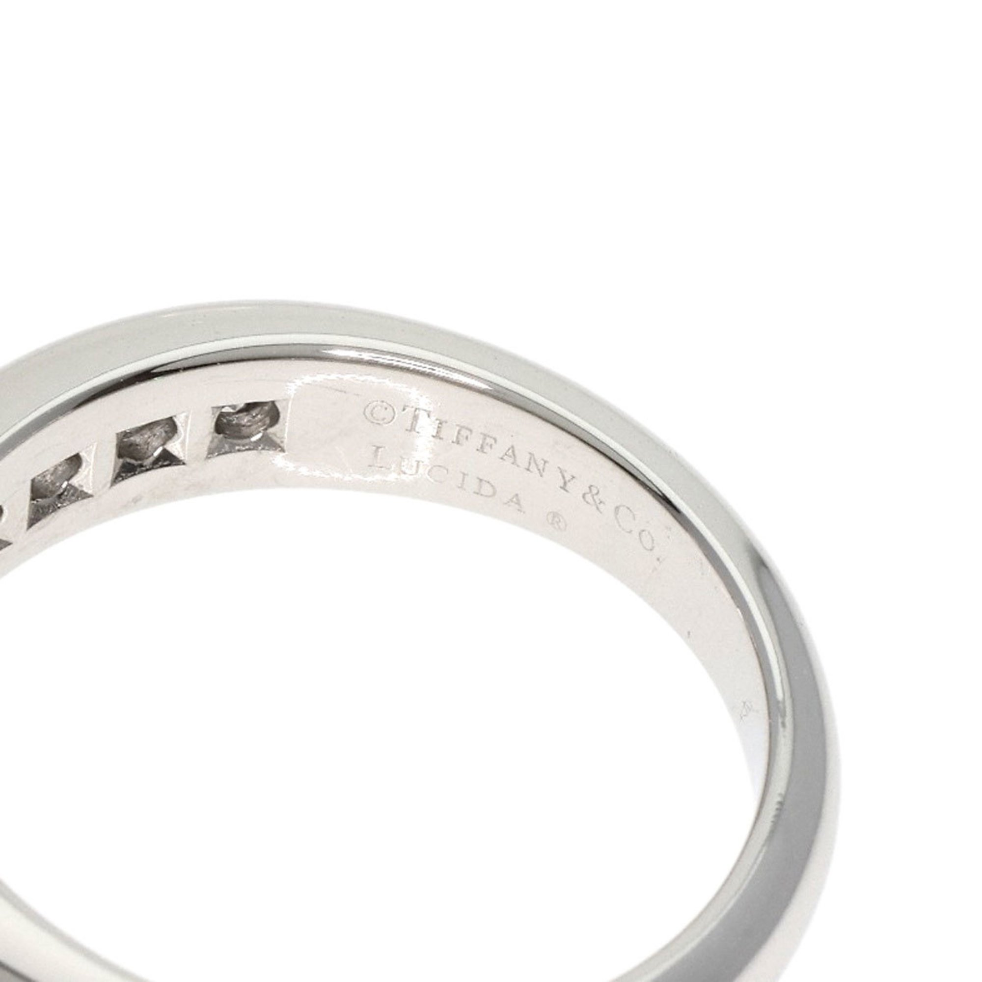 Tiffany Lucida Half Circle Diamond Width 4mm Ring Platinum PT950 Women's TIFFANY&Co.