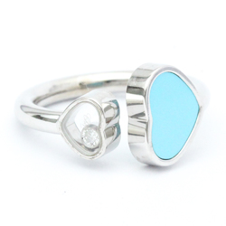Chopard Happy Diamond Heart 829482 White Gold (18K) Fashion Turquoise Band Ring Silver