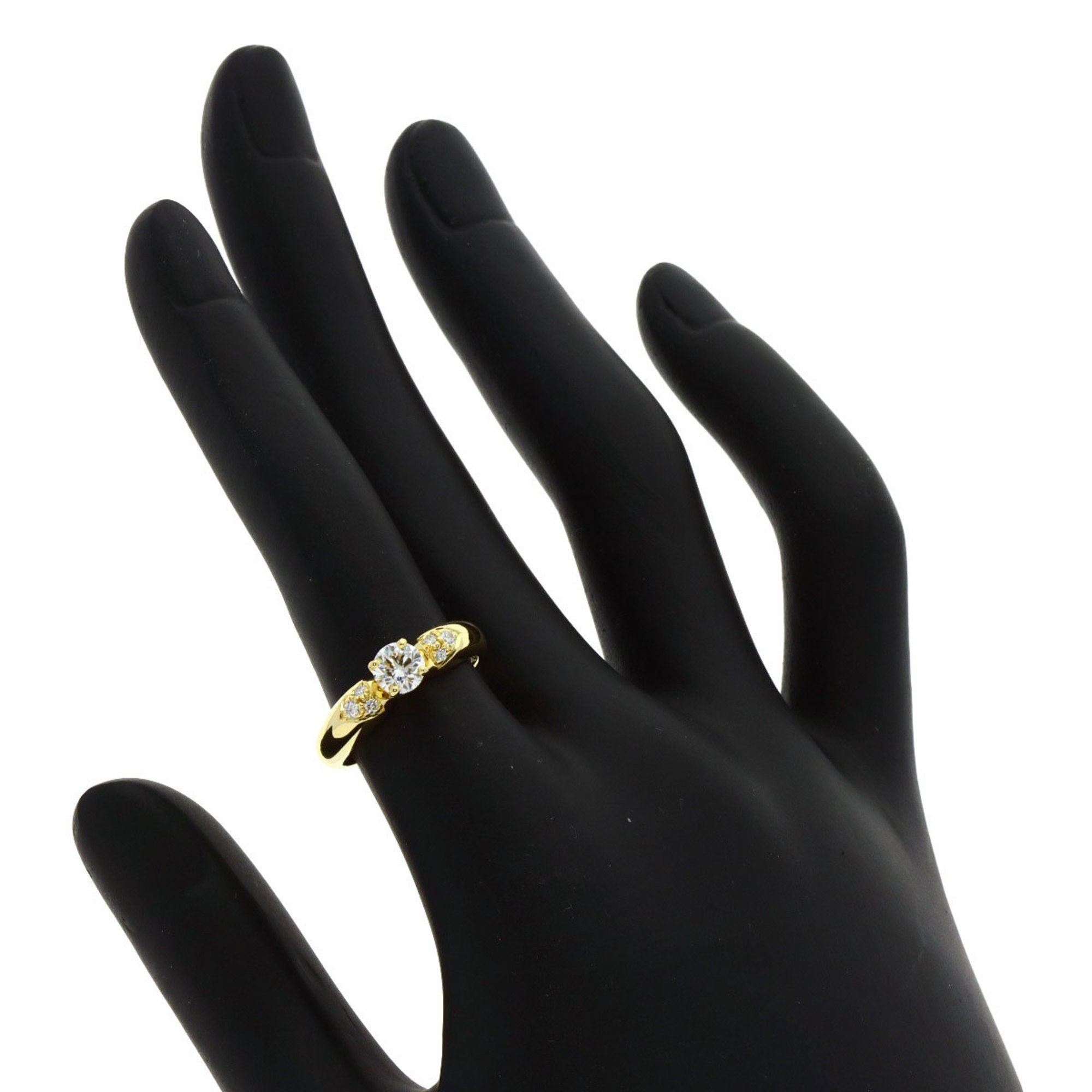 Van Cleef & Arpels Diamond Ring K18 Yellow Gold Women's