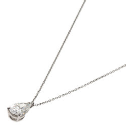 Tiffany Pear Shape 1P Diamond Necklace Platinum PT950 Women's TIFFANY&Co.