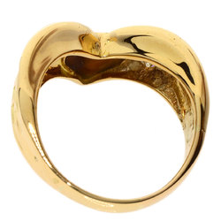 Van Cleef & Arpels Tiger Eye Diamond Ring K18 Yellow Gold Women's