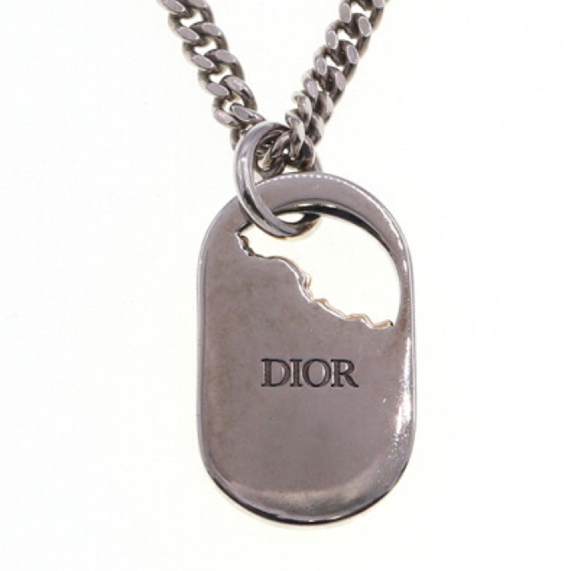 Christian Dior Dior Necklace Silver Gold Metal Choker Pendant CD Ladies Men's DIOR