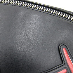 FENDI Leather Monster's Eye Bag Bugs Zippy Clutch Bag Pouch Men Women Q1667