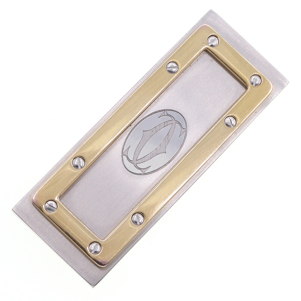 Cartier Money Clip Santos de OG000864 Silver Gold Stainless Steel Metal Bill  Scissors Men's