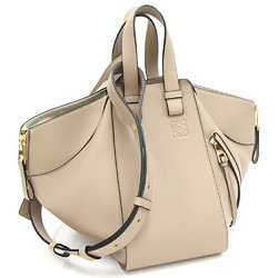LOEWE Handbag Hammock Bag Small 387.30.S35 Greige Leather Shoulder Ladies