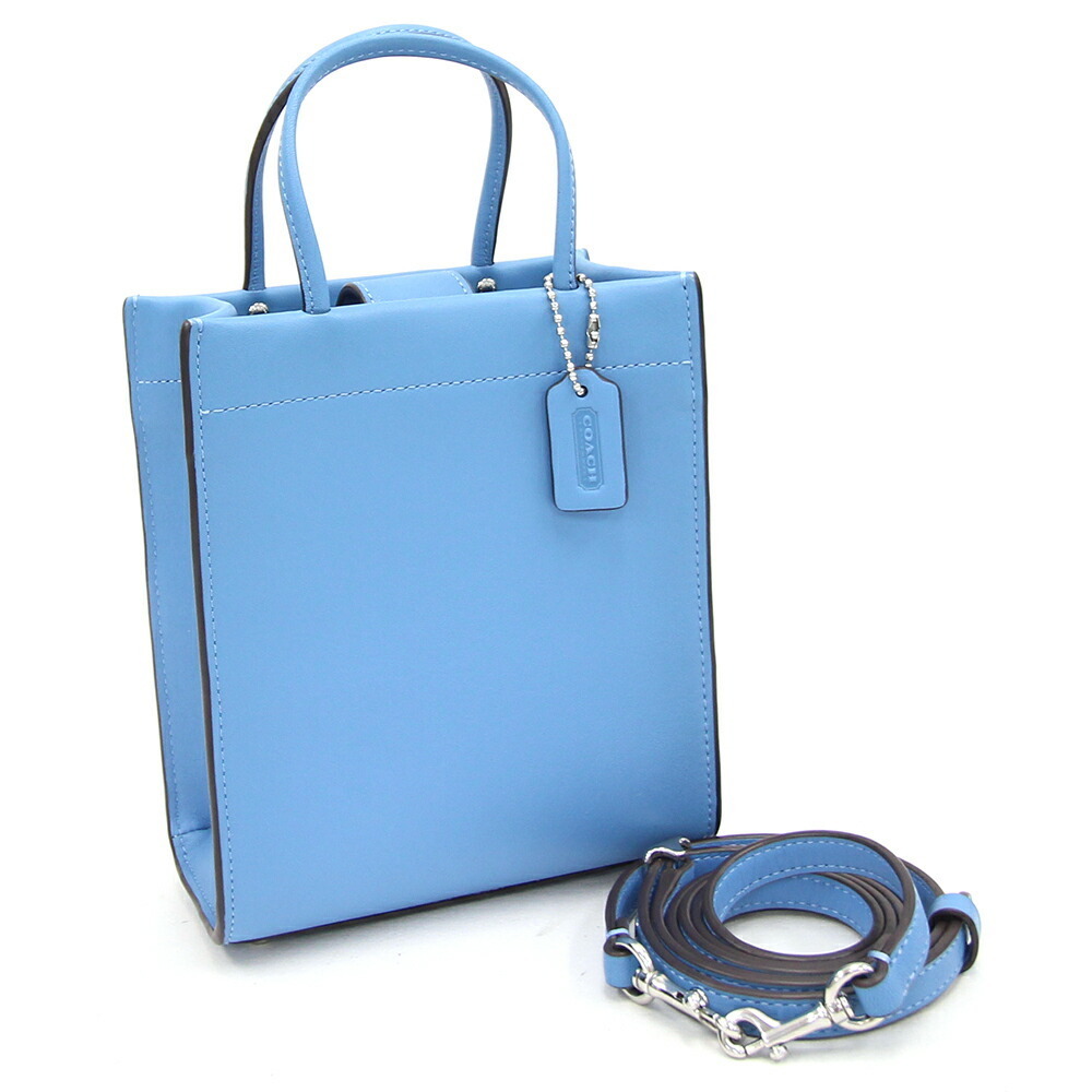 Coach Handbag Cashin C4828 Light Blue Leather Shoulder Bag Ladies