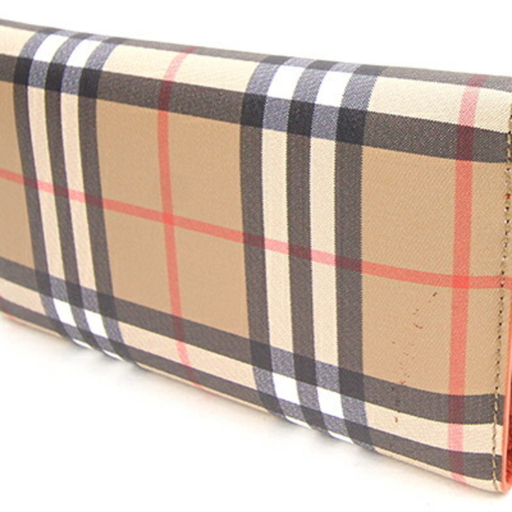 Authentic burberry nova check Trifold Leather wallet