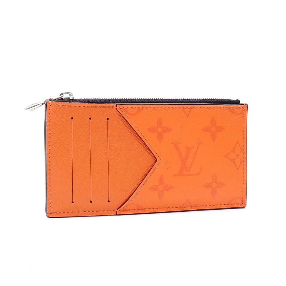 Louis Vuitton Coin Case and Card Taigarama Holder Men's M30465 Volcano Orange  Purse