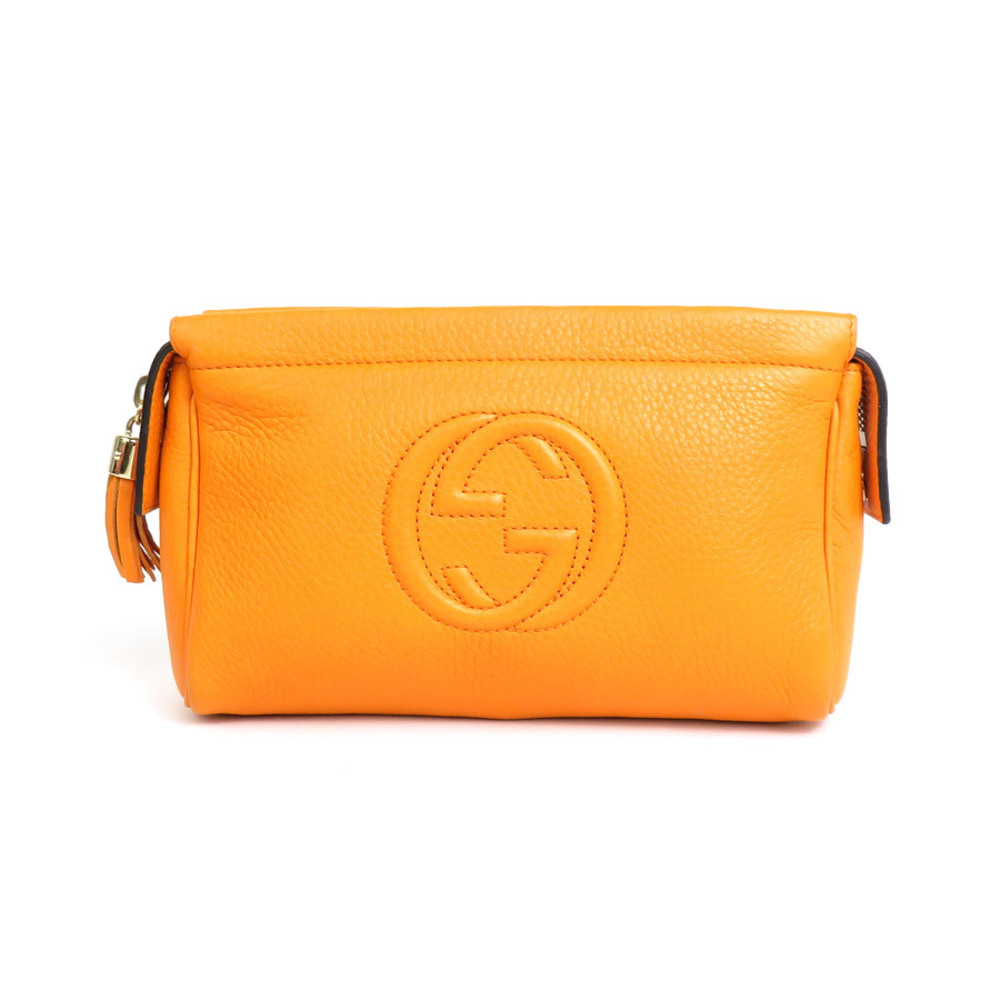 Gucci Gucci Interlocking Leather Bag in Orange