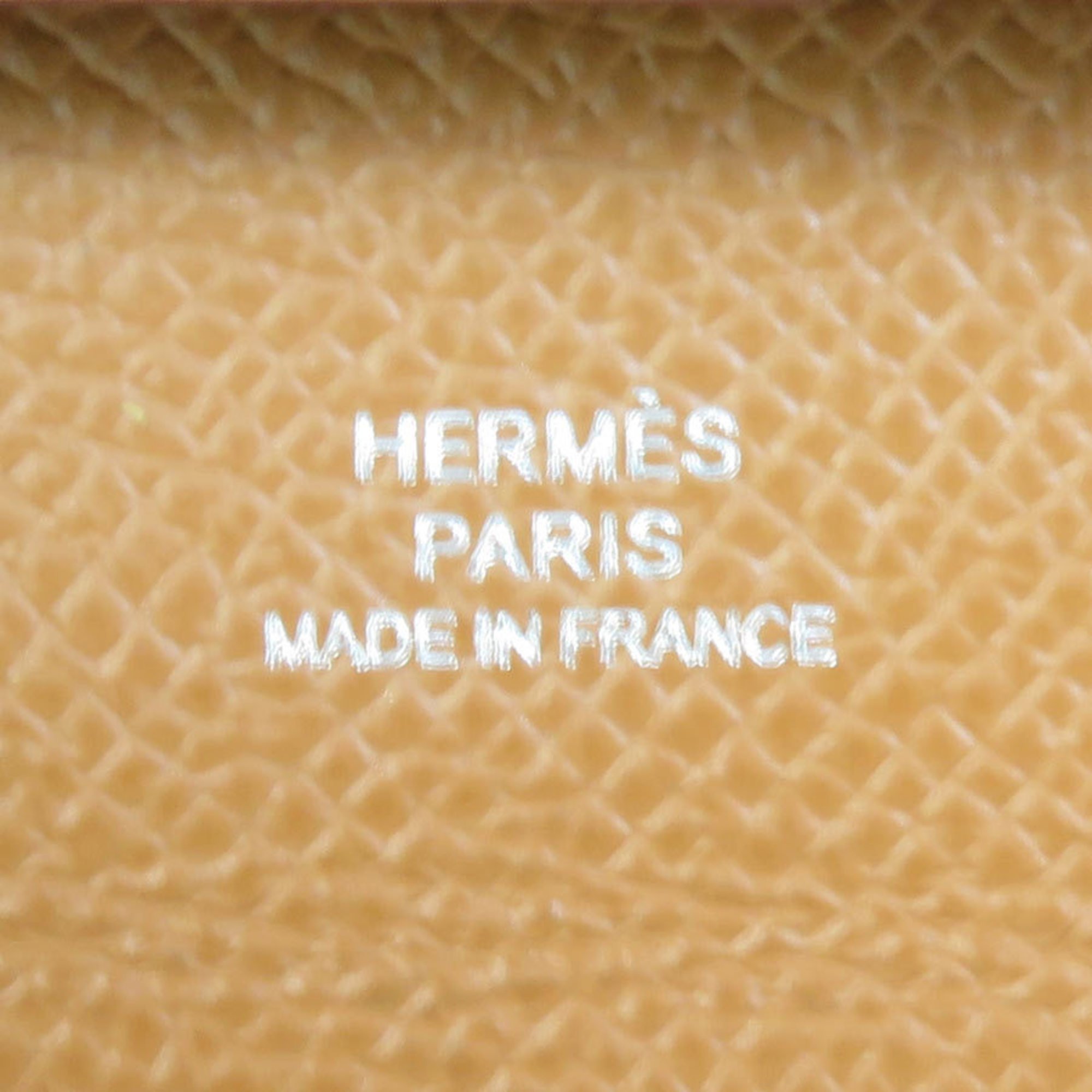 Hermes HERMES Coin Case Bastia Vaux Epson Gold Unisex