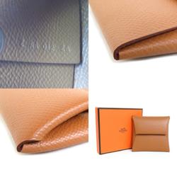 Hermes HERMES Coin Case Bastia Vaux Epson Gold Unisex