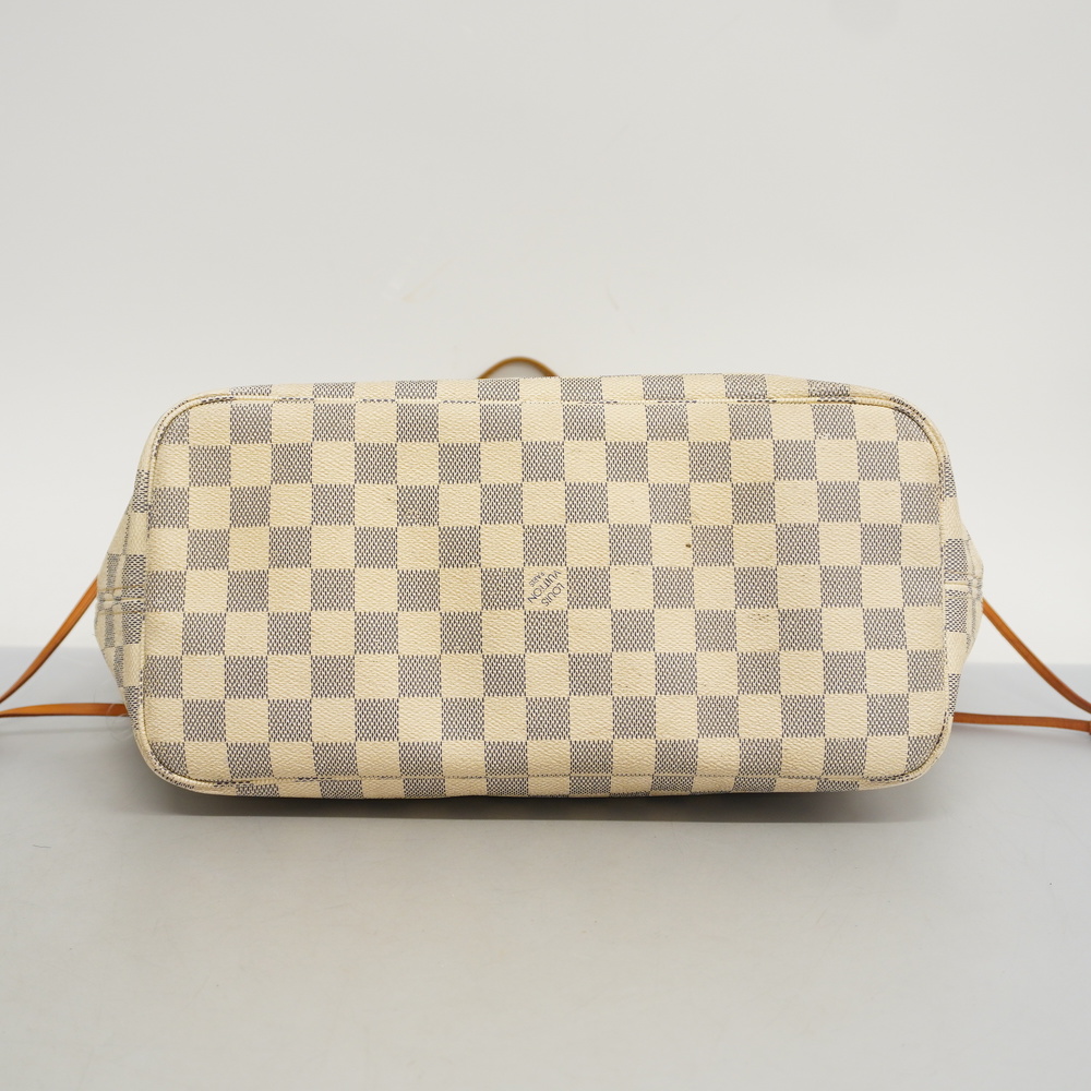 Auth LOUIS VUITTON Damier Azur Neverfull MM N51107 LV Tote Bag