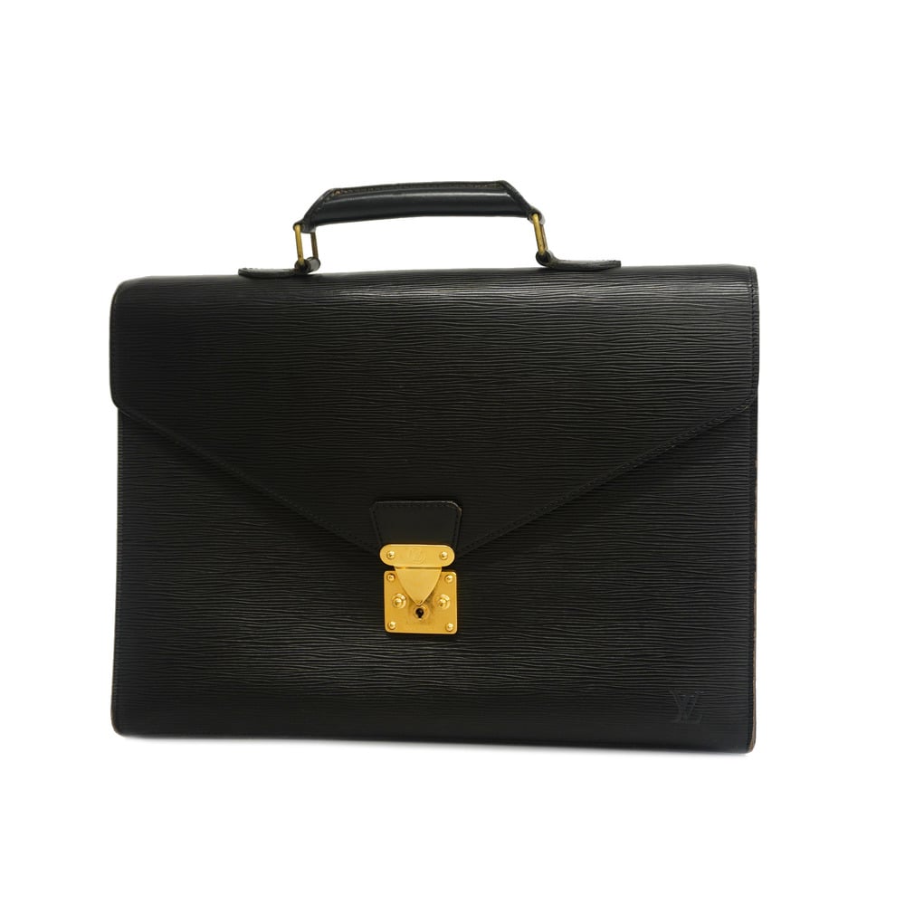 Auth Louis Vuitton Epi M54412 Men's Briefcase Noir