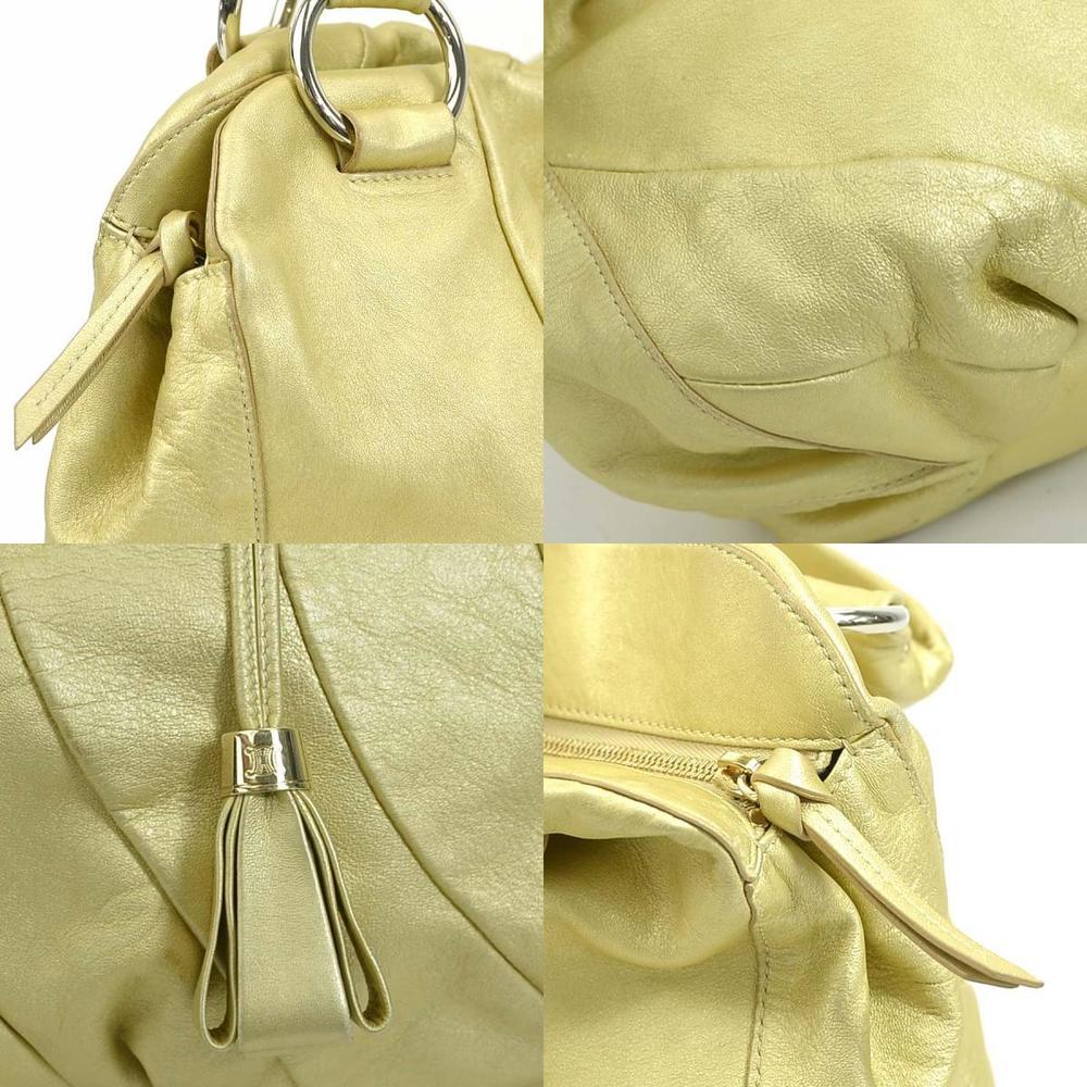 Vegan leather clutch bag Celine Gold in Vegan leather - 33445658