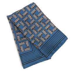 LOUIS VUITTON Scarf Silk Dark Blue/Brown Unisex