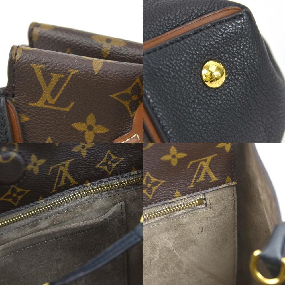 LOUIS VUITTON W PM Monogram Canvas Tote Bag Brown