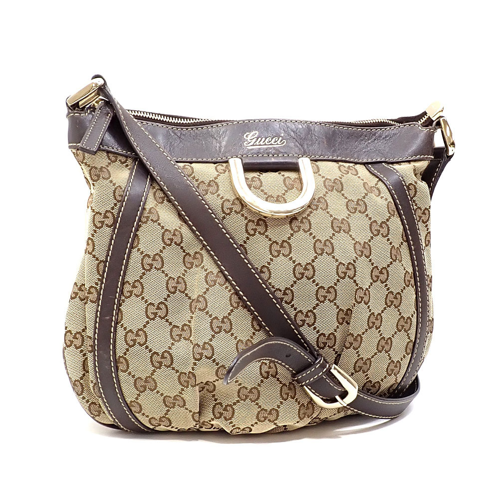 GG Canvas Leather Abbey Shoulder Bag