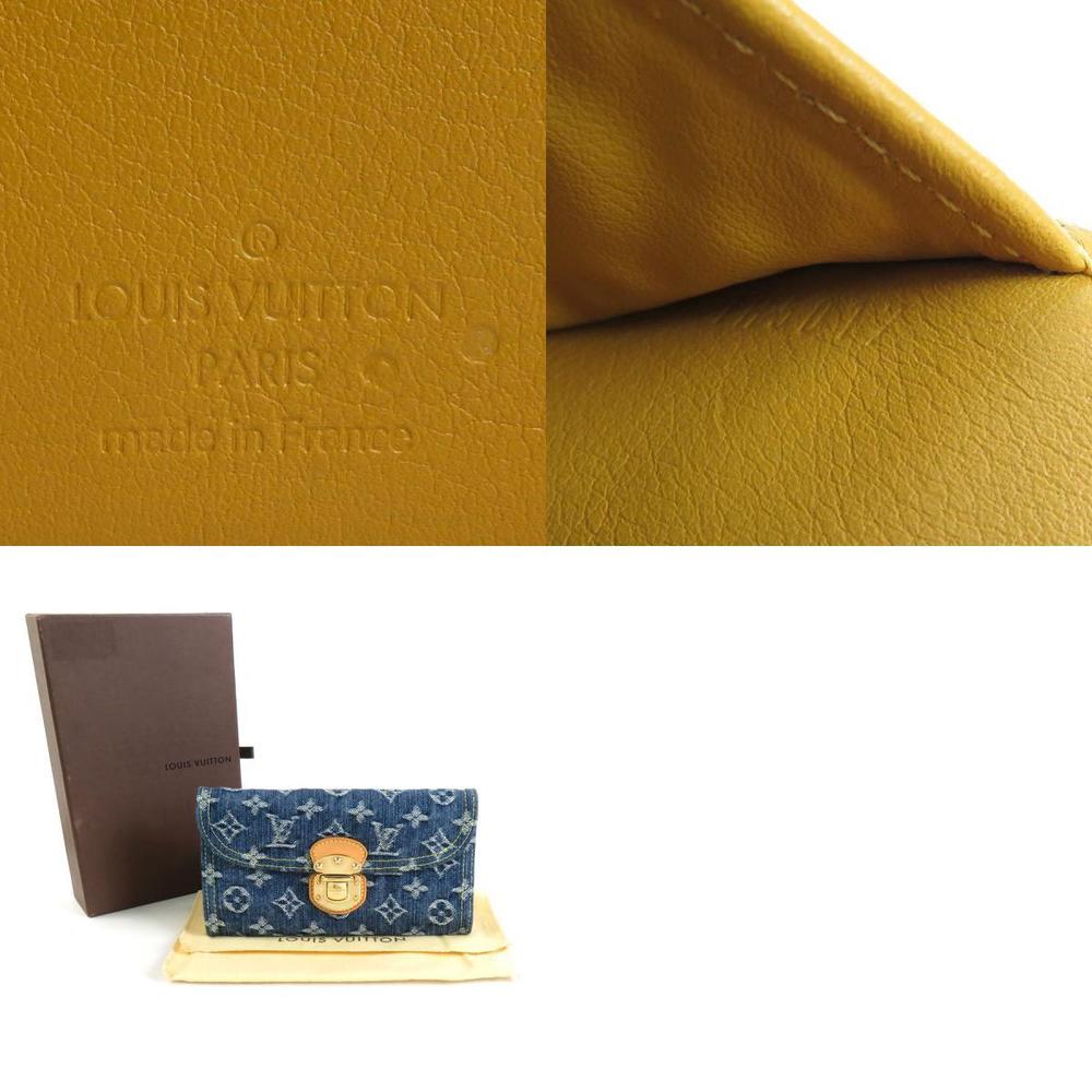 LOUIS VUITTON Bifold Long Wallet Monogram Denim Portefeuille Amelia/Mo