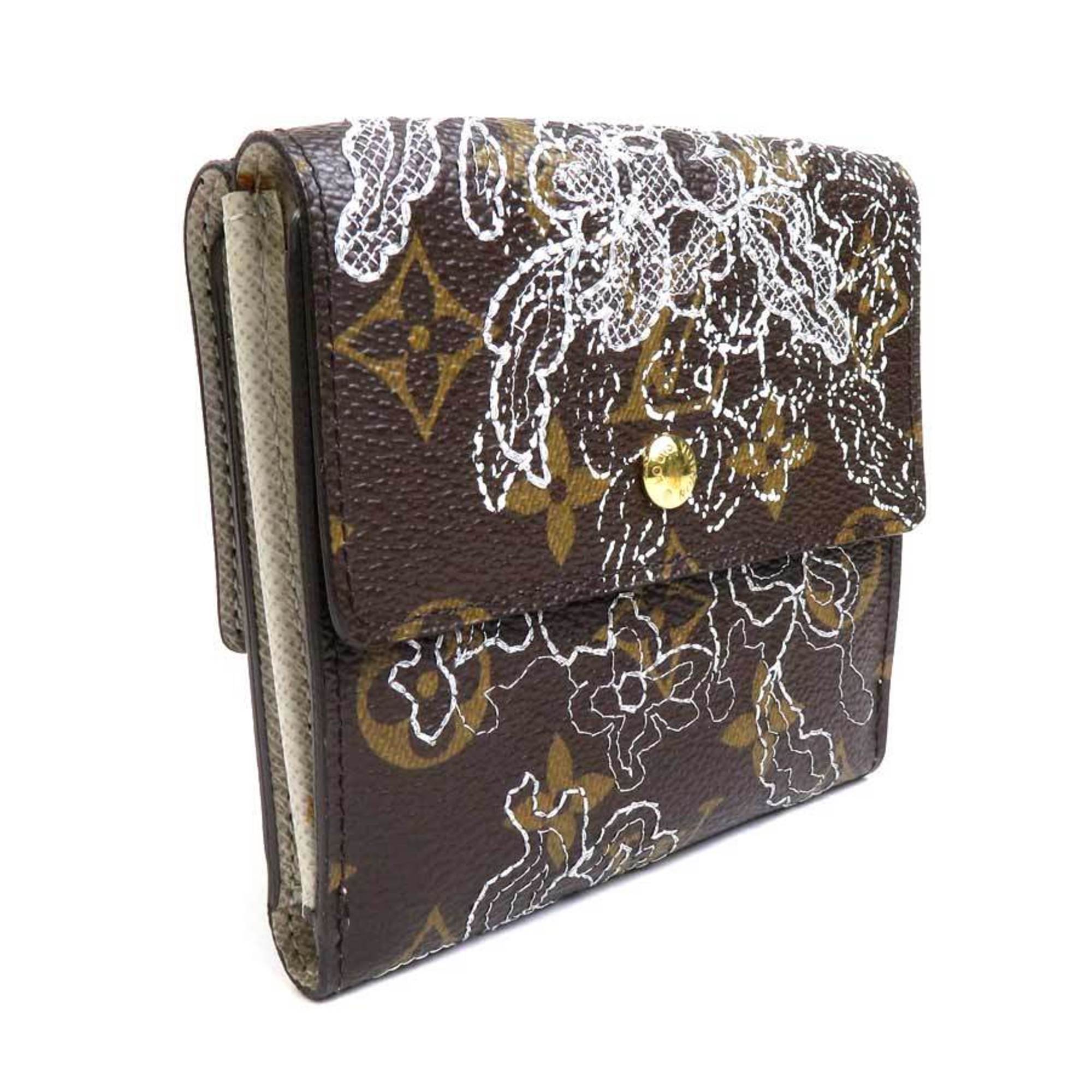 LOUIS VUITTON Trifold Wallet Monogram Dantel Portomone Bier Cult Credit Canvas Brown/Silver Women's M95396