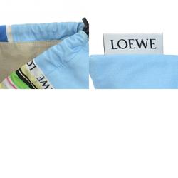 LOEWE Pouch Drawstring Bag DRAWSTRING POUCH Cotton Light Blue Multicolor Women's