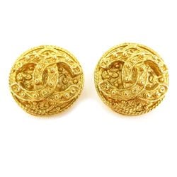 CHANEL earrings here mark metal gold ladies