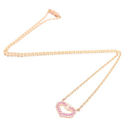 Cartier C Heart Pendant Women's Necklace 750 Pink Gold