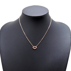 Cartier C Heart Pendant Women's Necklace 750 Pink Gold