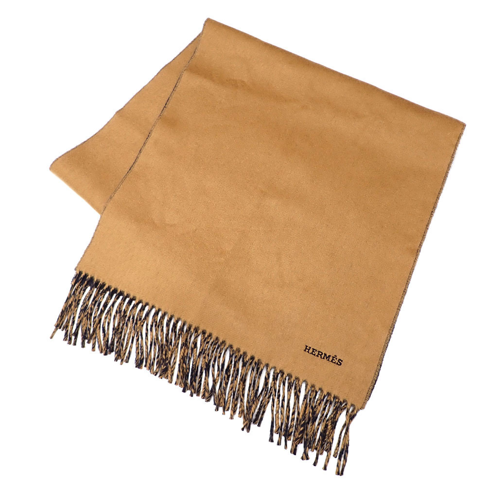 Men's Cashmere Scarf in Camel