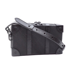 Louis Vuitton Fold Wallet Dark Infinity Leather Logo Embossed Noir