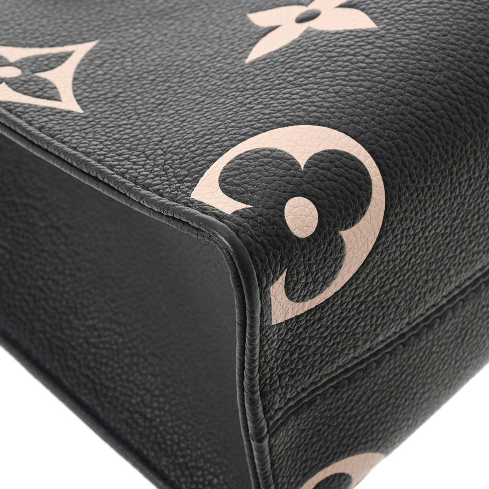 Louis Vuitton On The Go PM Monogram Empreinte Leather Handbag M45659  Black/Beige