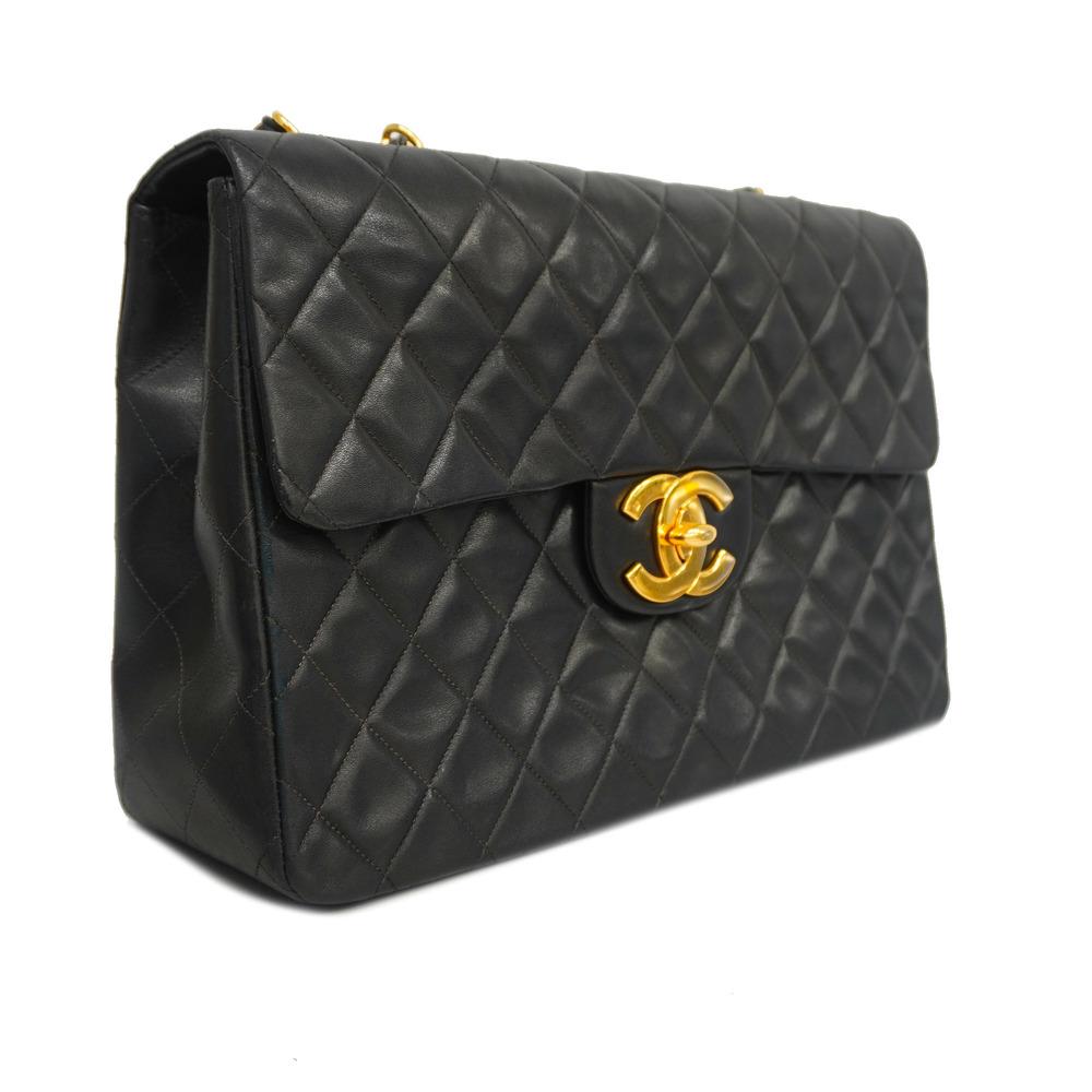Auth Chanel Matelasse Paris Limited W Flap W Chain Leather Shoulder Bag  White