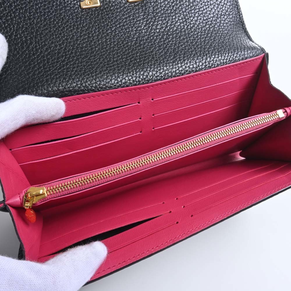 Louis Vuitton] Louis Vuitton Portofoille Capsine M61248 Long wallet ×  Torillon black MI3189 engraved ladies long wallet – KYOTO NISHIKINO