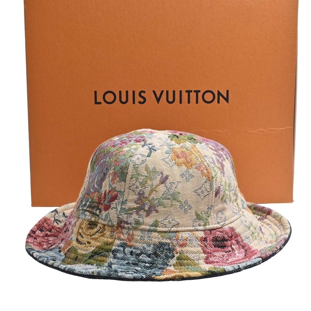 LOUIS VUITTON Cotton Chapeau Monogram Tapestry Reversible Bucket