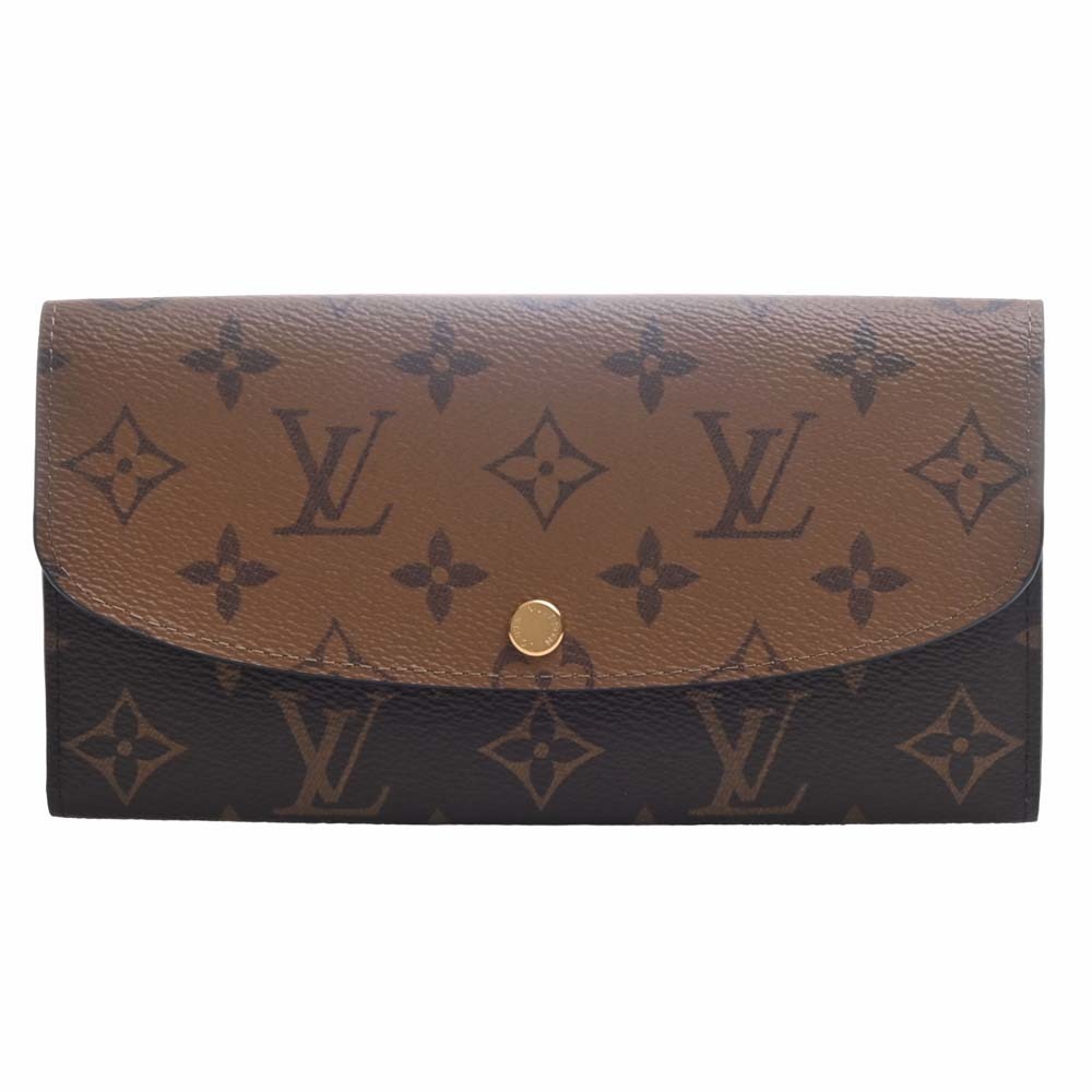 Auth Louis Vuitton LV Long Wallet Porutofoiyu Astrid M61781 Brown Monogram  F/S