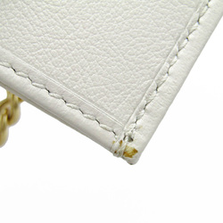 Gucci Rajah Tiger 573790 Women's Leather Chain/Shoulder Wallet Off-white