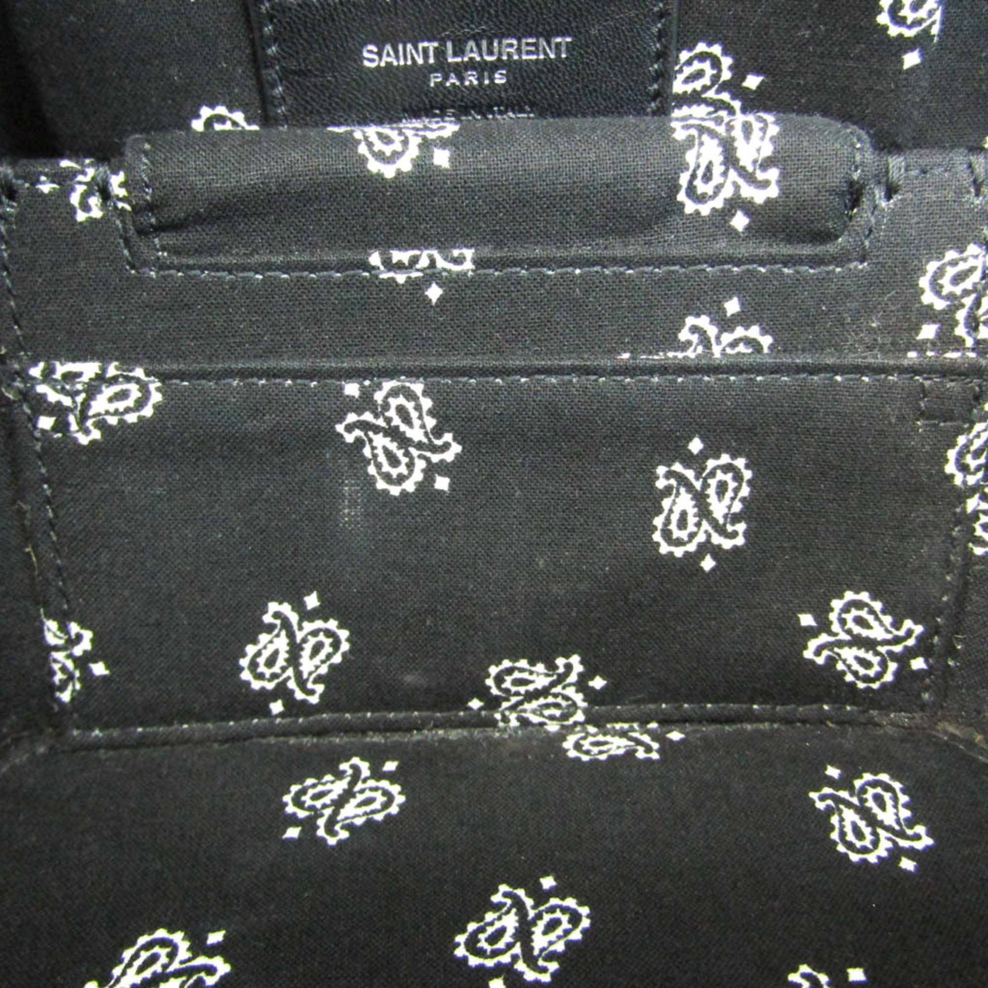 Saint Laurent Mika Box 516858 Women's Leather Shoulder Bag Black